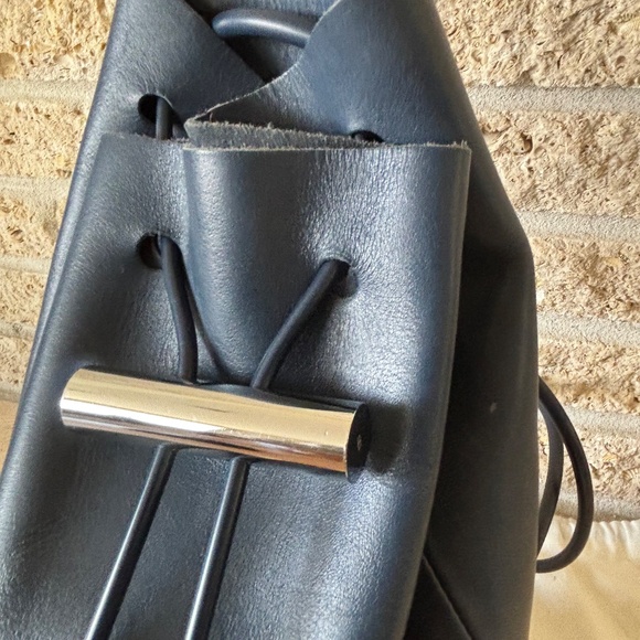 Building Block Navy Backpack Purse Bag Tassels Garment Bag - Picture 8 of 11